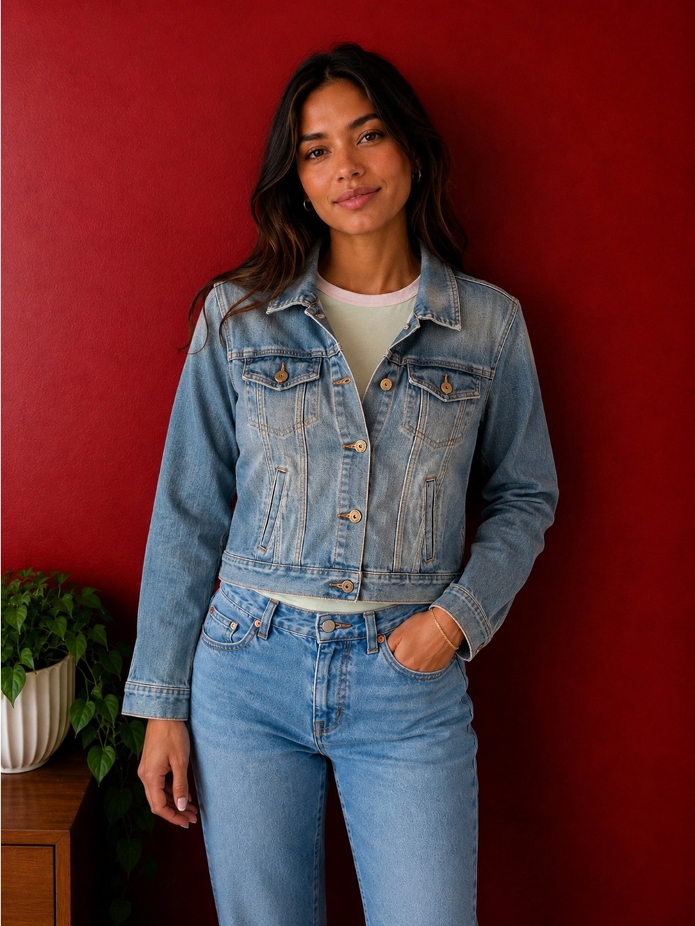Lipsy London Women’s Denim Jacket Blue – UK 16 / US 12 – Very Good Condition